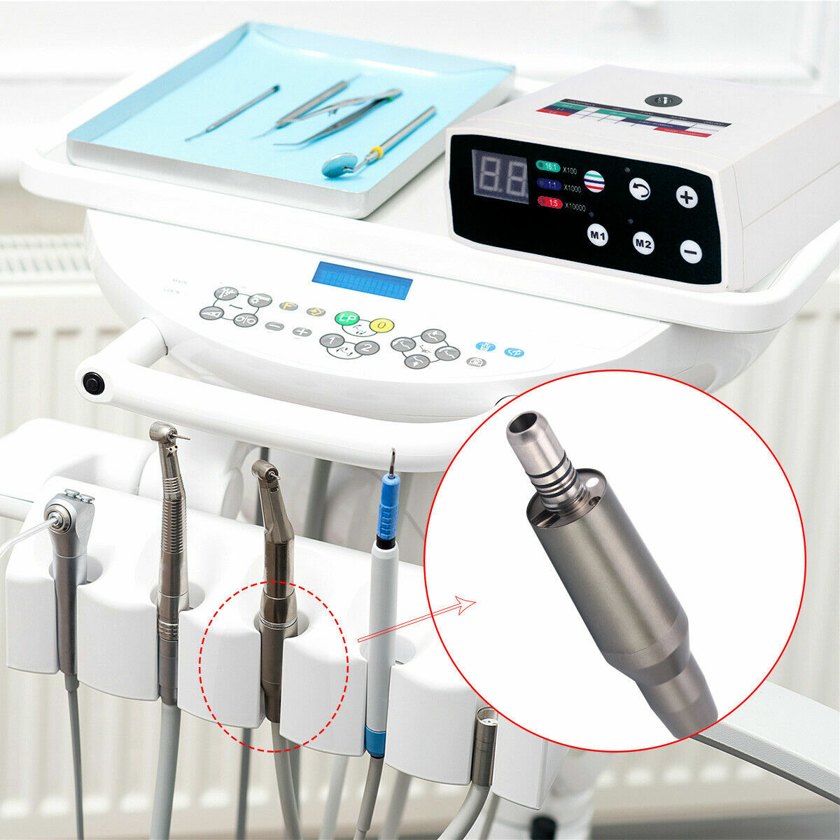 Dental Brushless Micro Motor/1:5 (LED) Handpiece Contra Angle Fit NSK new