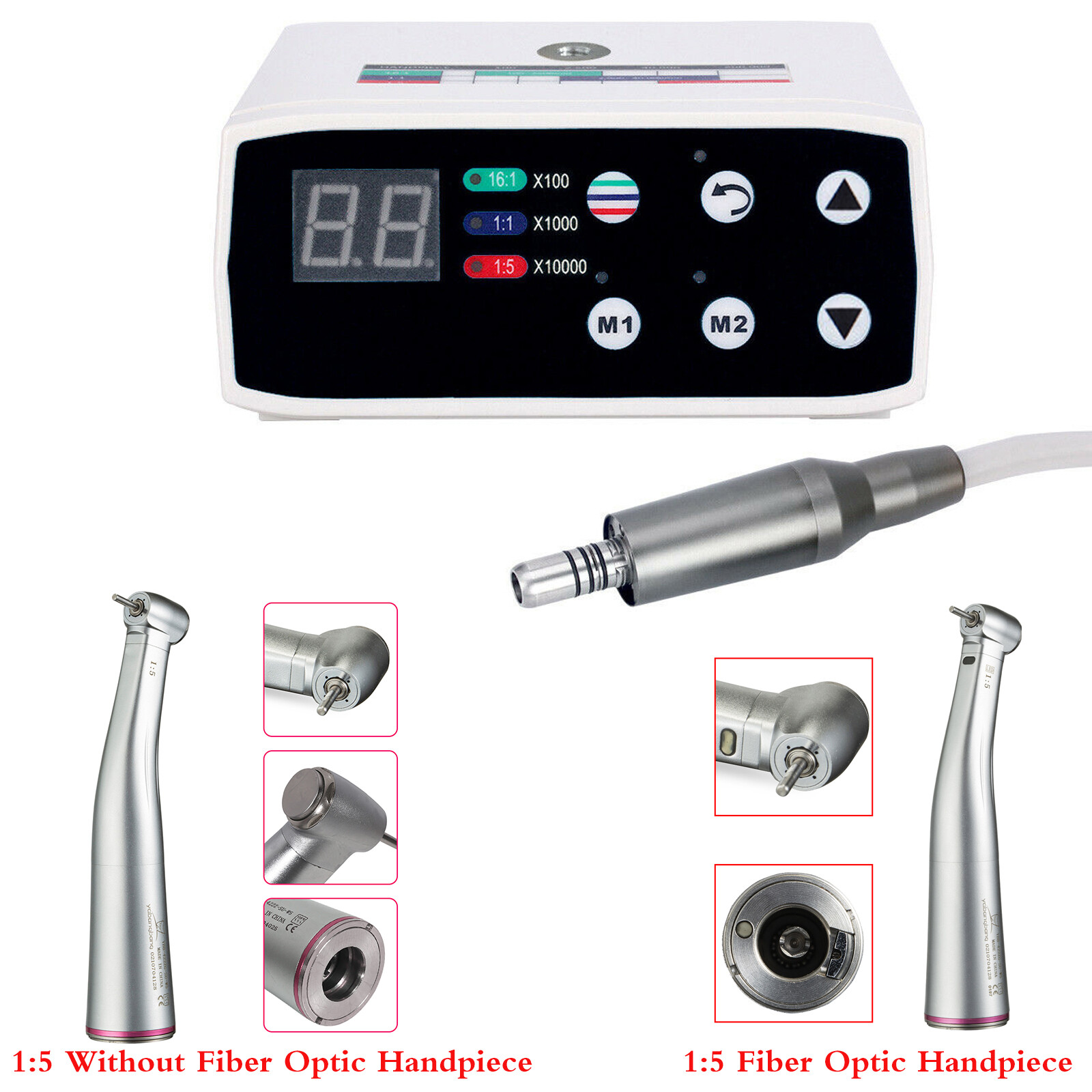 Dental Brushless Micro Motor/1:5 (LED) Handpiece Contra Angle Fit NSK new