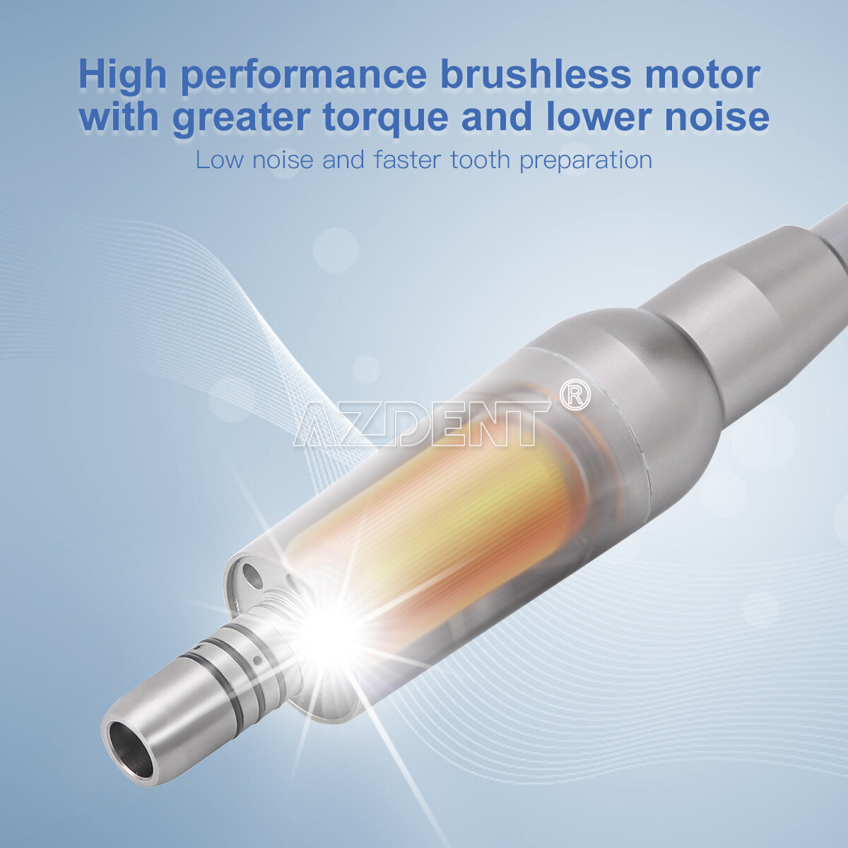 Dental LED Brushless Electric Micro Motor 1:5 Increasing Contra Angle Handpiece