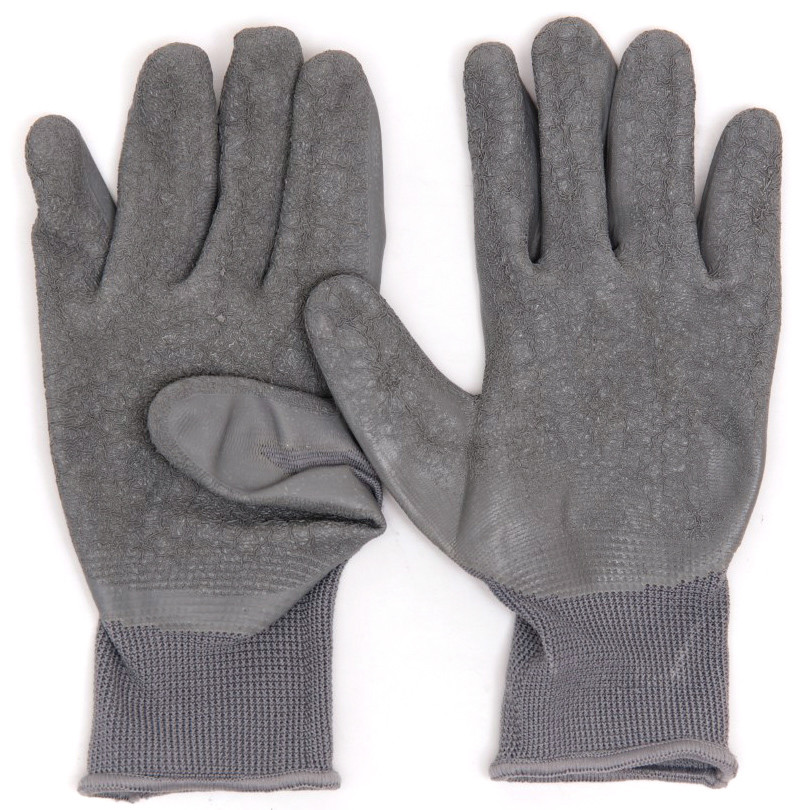 Textured Latex Coated HIGH GRIP Work Gardening Gloves Gray Men Size Small lot