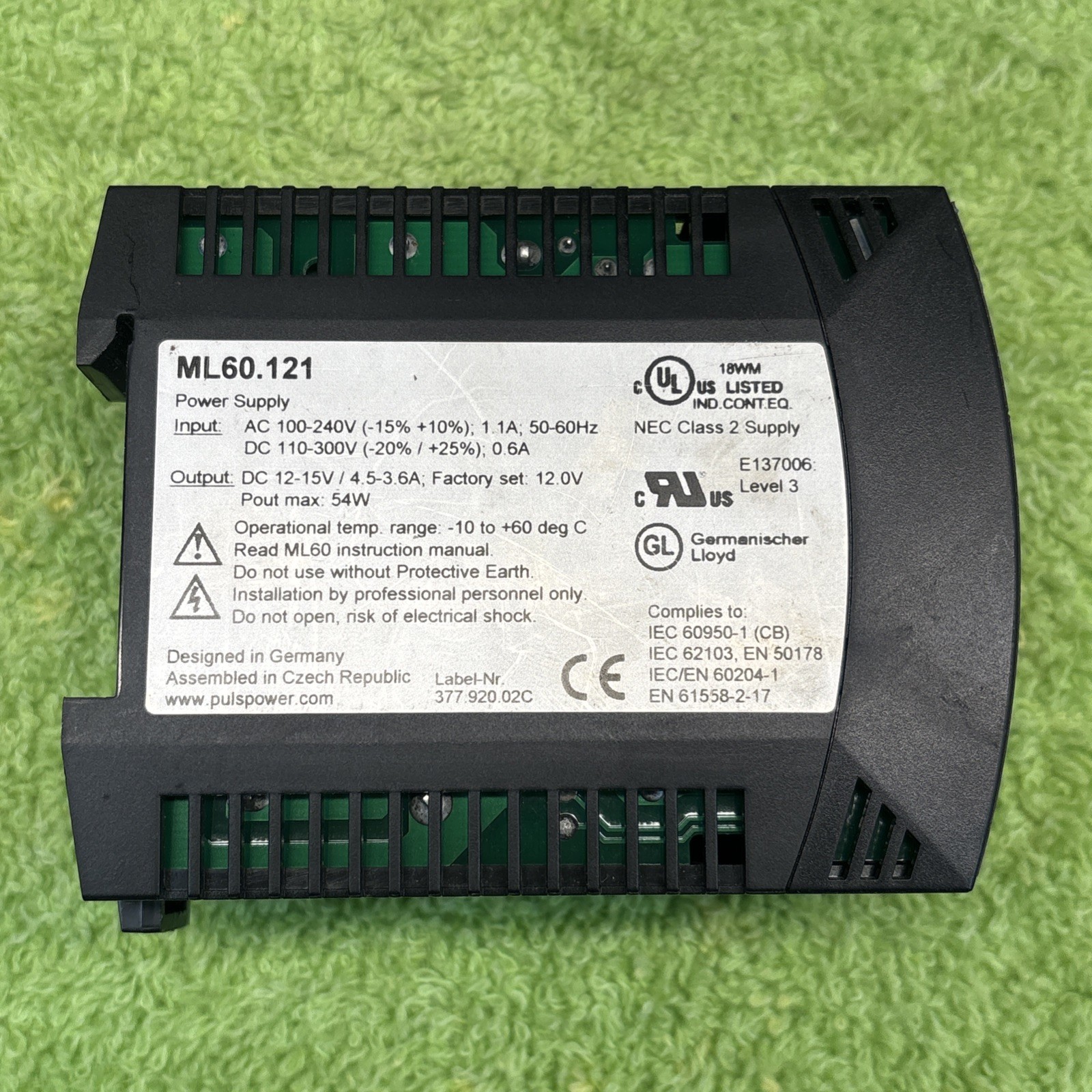 PULS ML60.121 Miniline Power Supply ML60 AC 100-240V DC 12-15V
