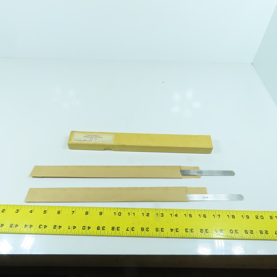 Lufkin No. 10 “Universal” Feeler Stock 0.004″ Thick 12″ Long Lot Of 2